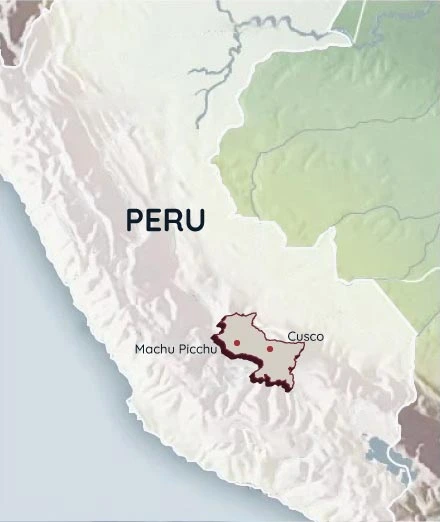 Mapa turístico de Cusco con los principales atractivos y rutas para explorar la ciudad y sus alrededores.