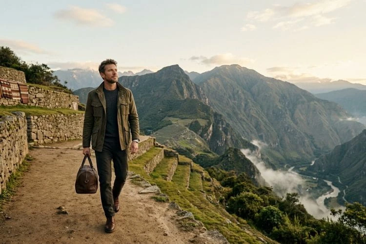 Viajes de aventura en Perú experiencias exclusivas Viajero explorando montañas de los Andes en experiencia de aventura en Perú